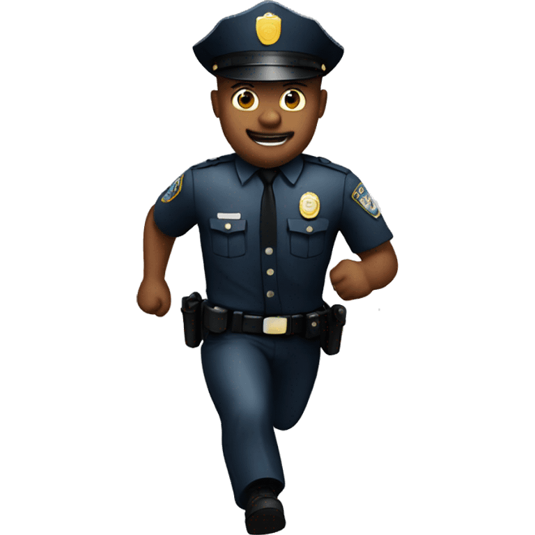 a cop man running emoji