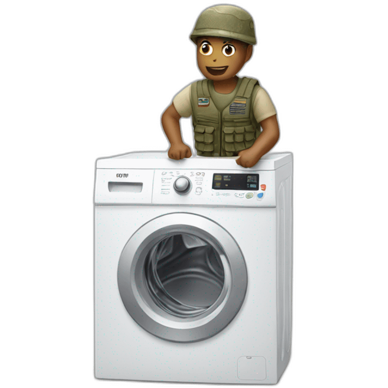 soldier on washing machine emoji