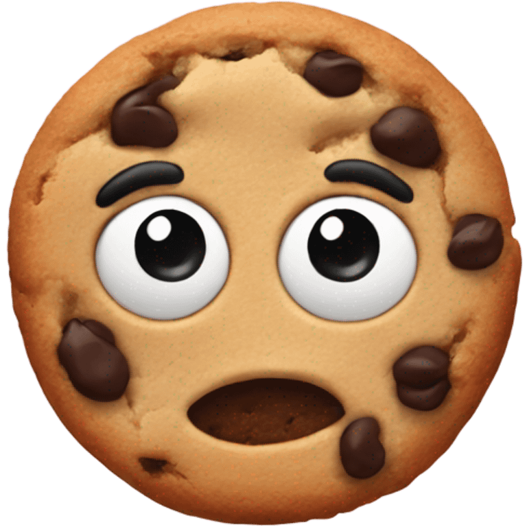 Cookie with hair on it  emoji