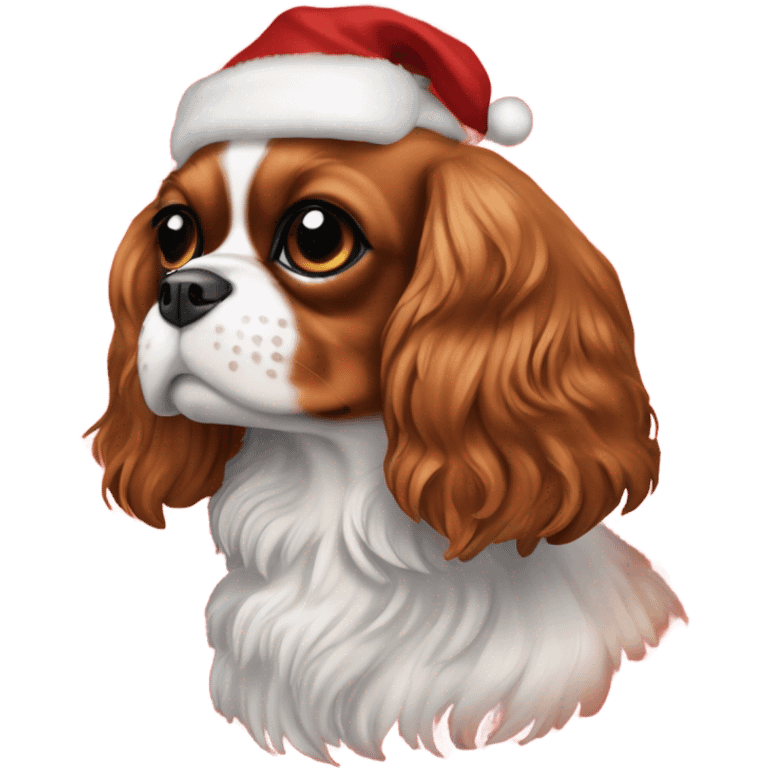 Cavalier King Charles spaniel Christmas  emoji