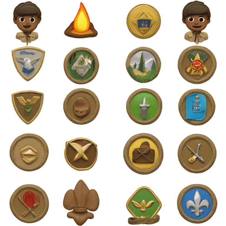 Boy Scout badges emoji