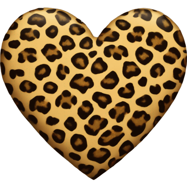 Leopard print heart emoji