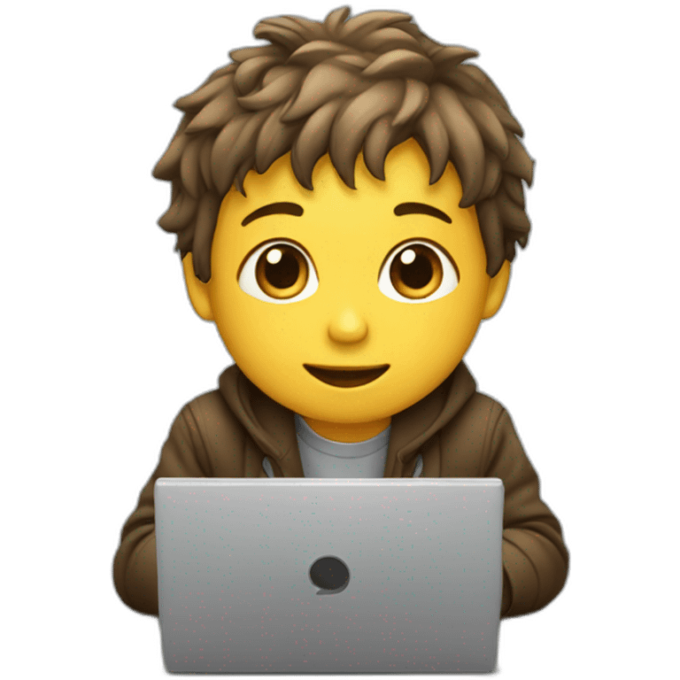 niño con laptop emoji