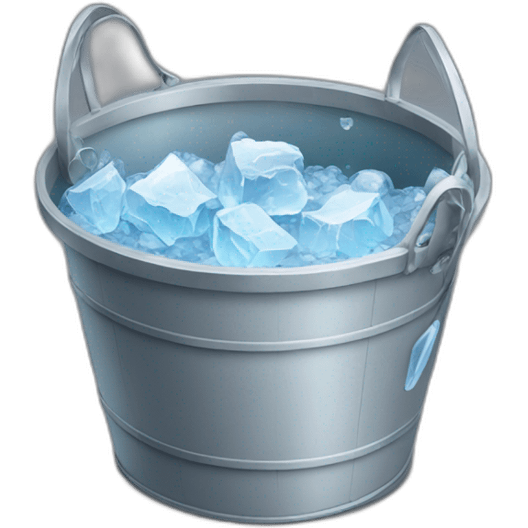 bucket with ice emoji