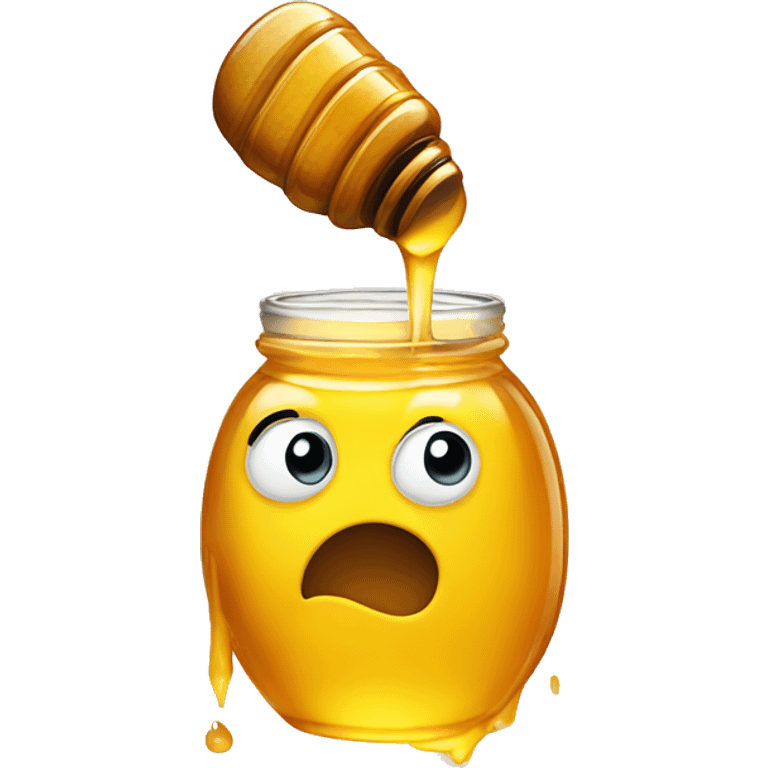 Emoji throwing up honey with no bees around  emoji