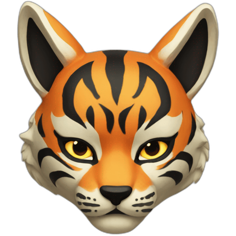 tiger Kitsune mask emoji