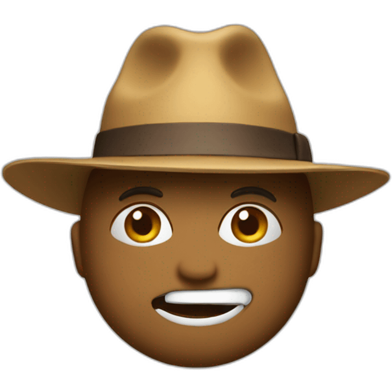 Caca avec un chapeau emoji