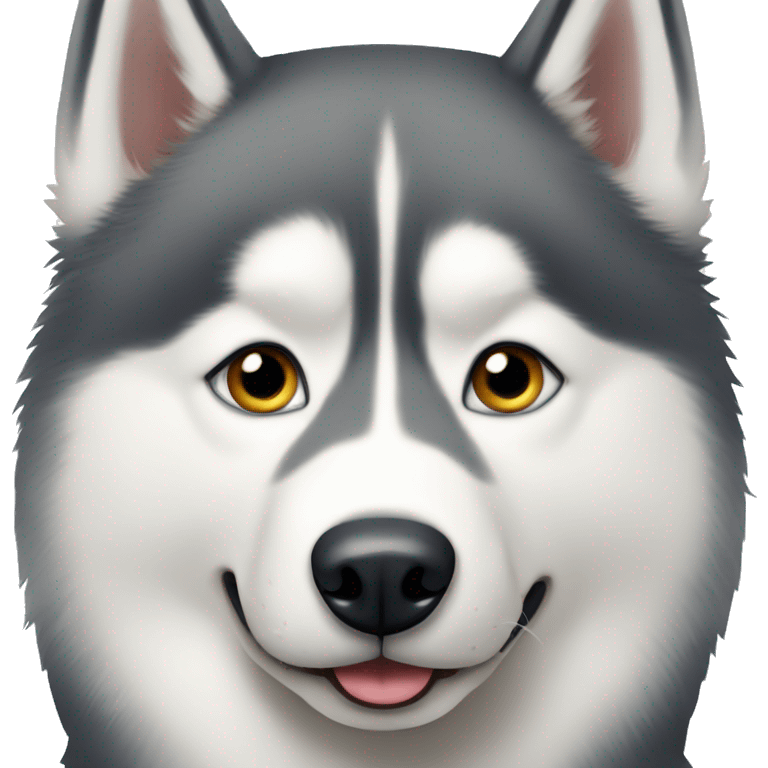 Siberian Husky turning its head to the side emoji