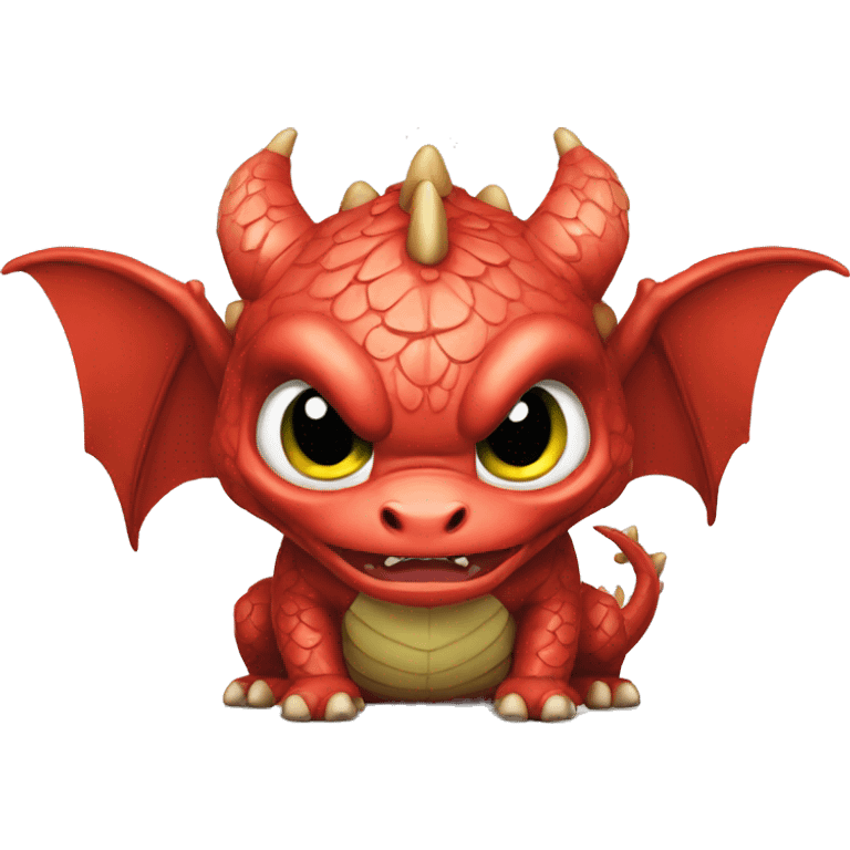 Cute little dragon, getting angry emoji