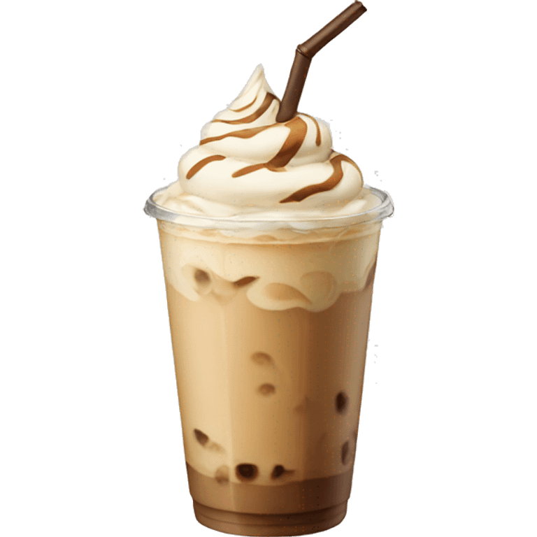 Iced latte cream emoji