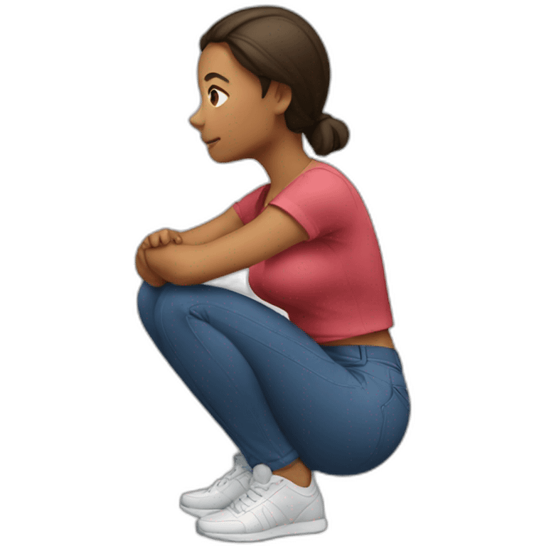 woman squat emoji