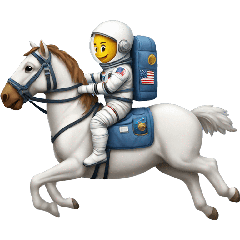 Astronaut riding a horse emoji