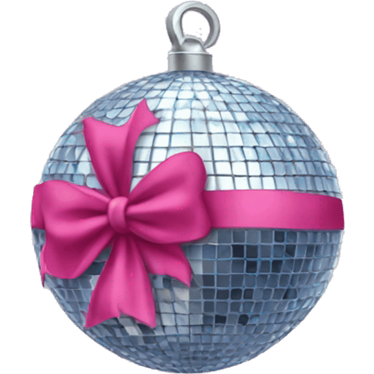 disco ball with a bow on it emoji