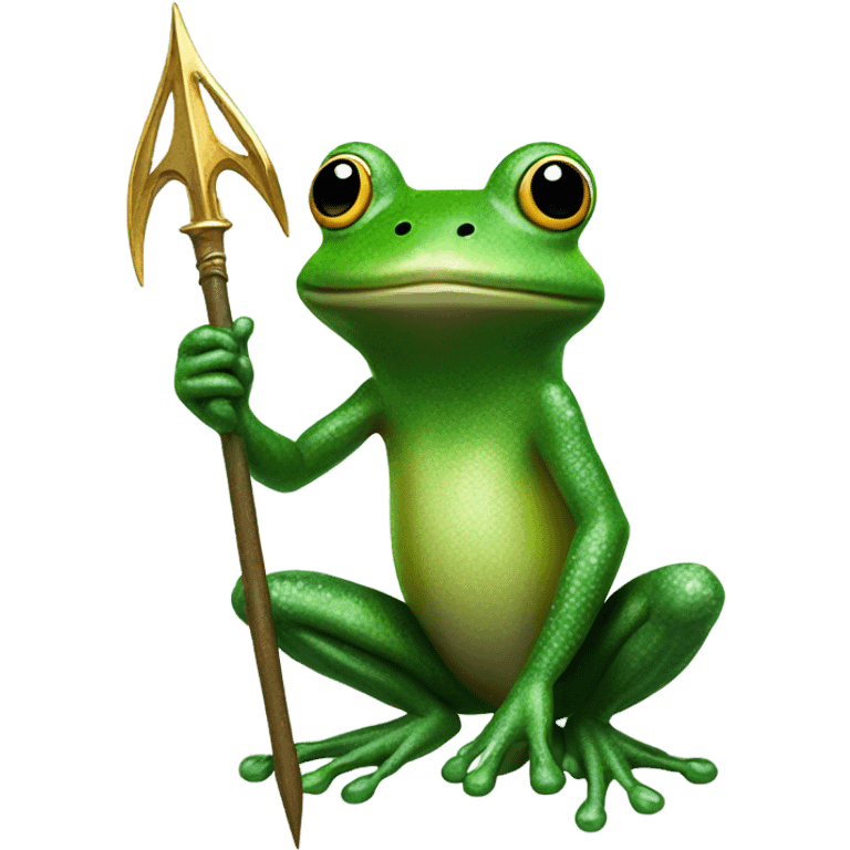 Frog with trident emoji