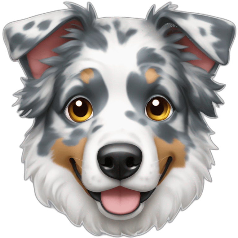 Berger australien dog bleu merle emoji