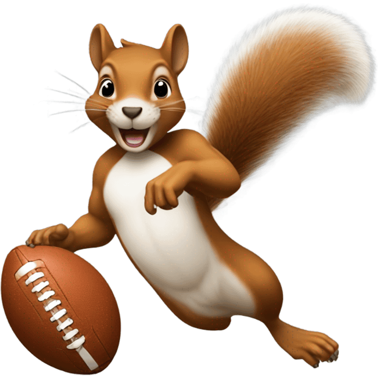 Squirrel playing football  emoji