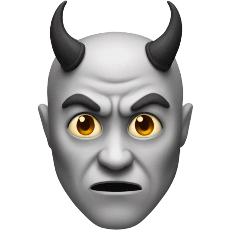 blank face demon emoji