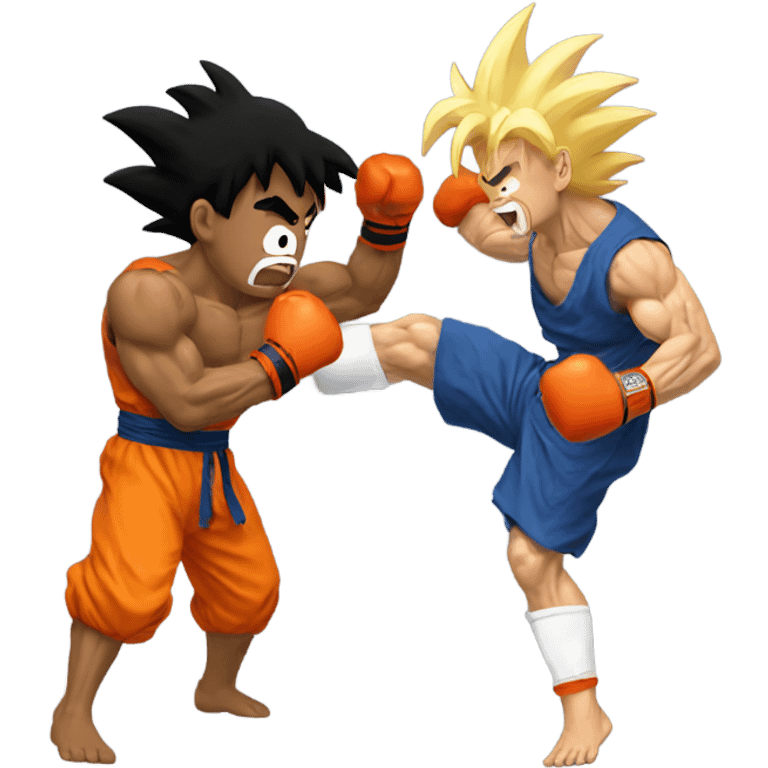 Goku fight with mike tyson emoji