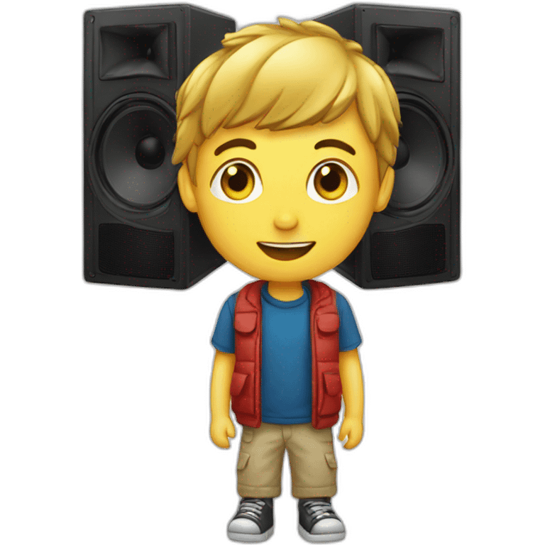 boy with speakers emoji