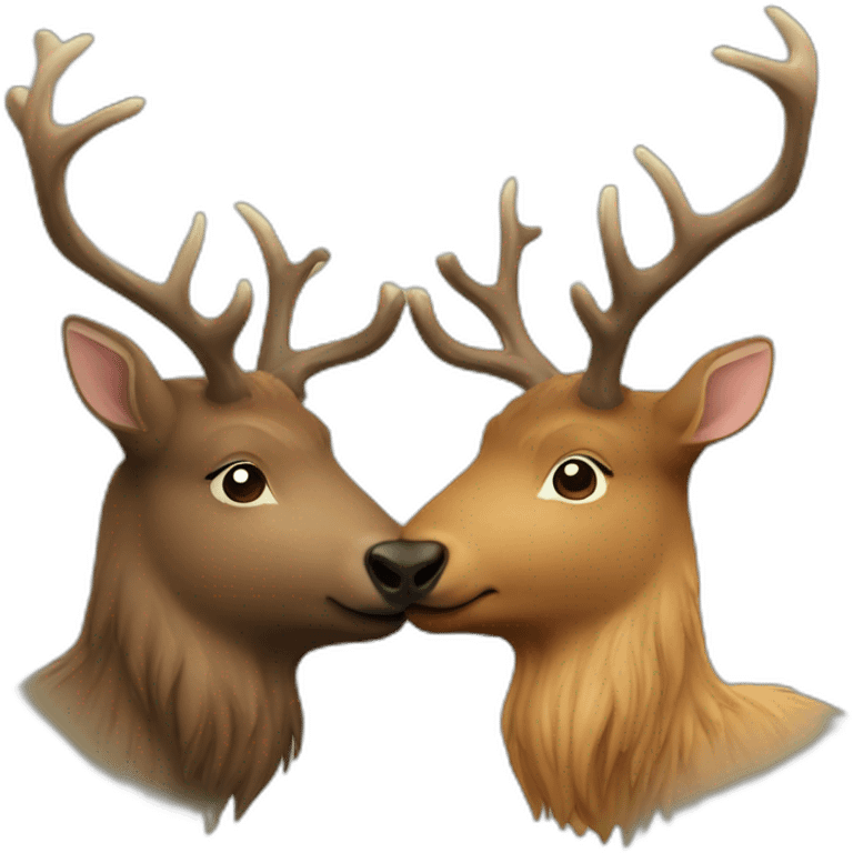 Elk Kissing emoji