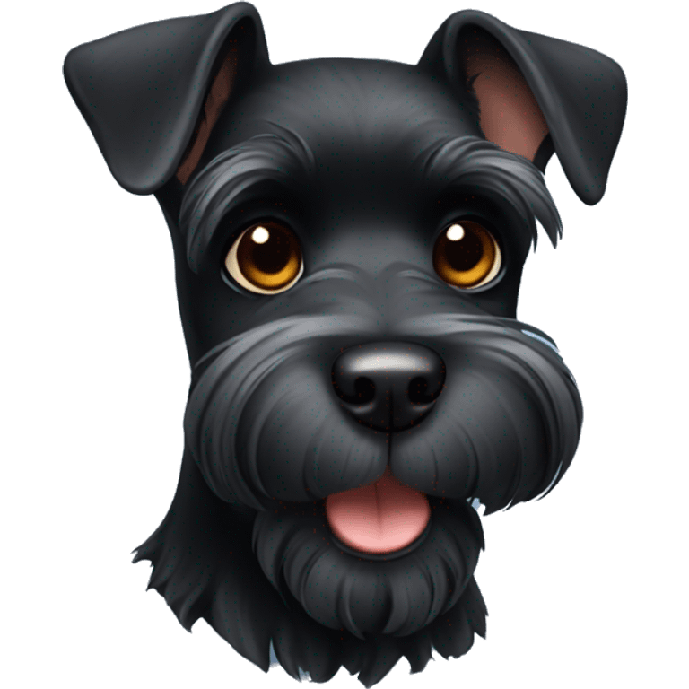 cute little black schnauzer emoji