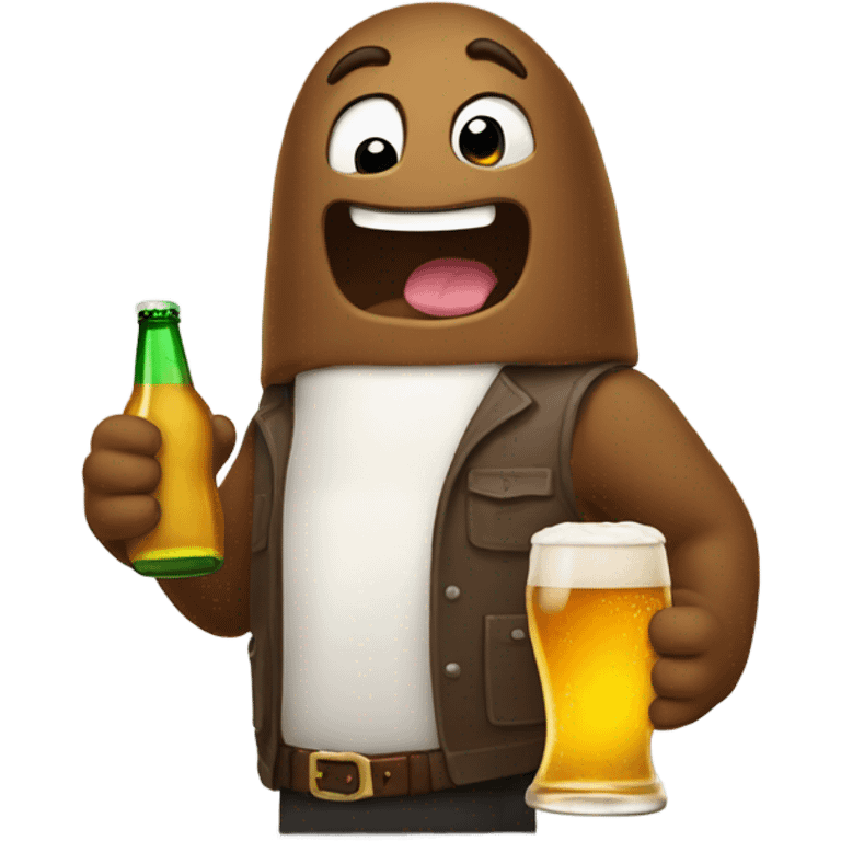 Liver drinking a beer emoji