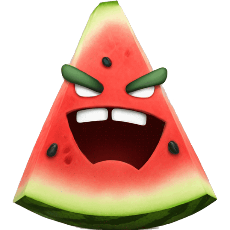 Angry watermelon emoji