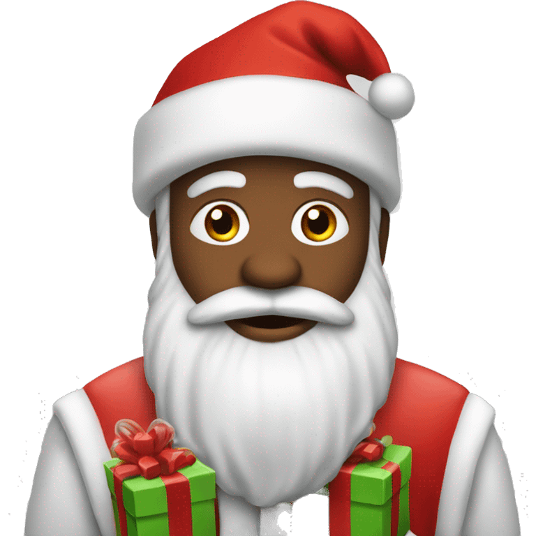 Santa claus with presents  emoji