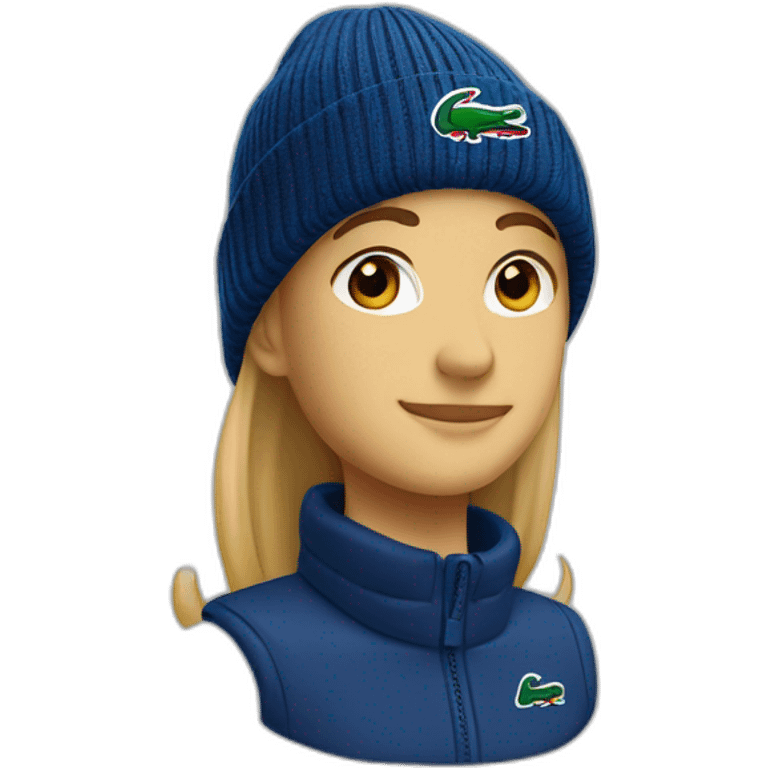 Friends lacoste beanie with lacoste emoji