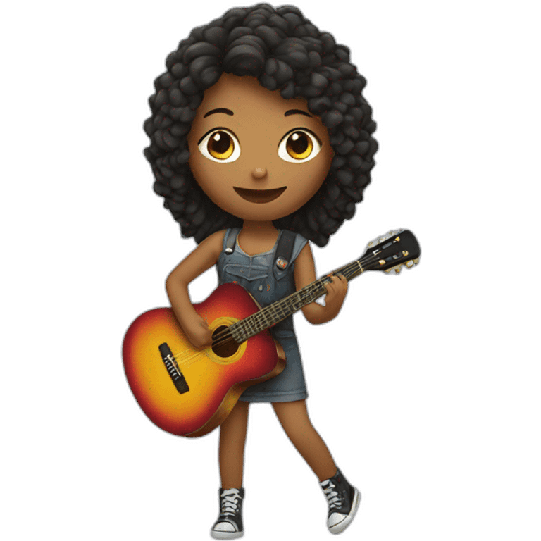 girl with guitar emoji