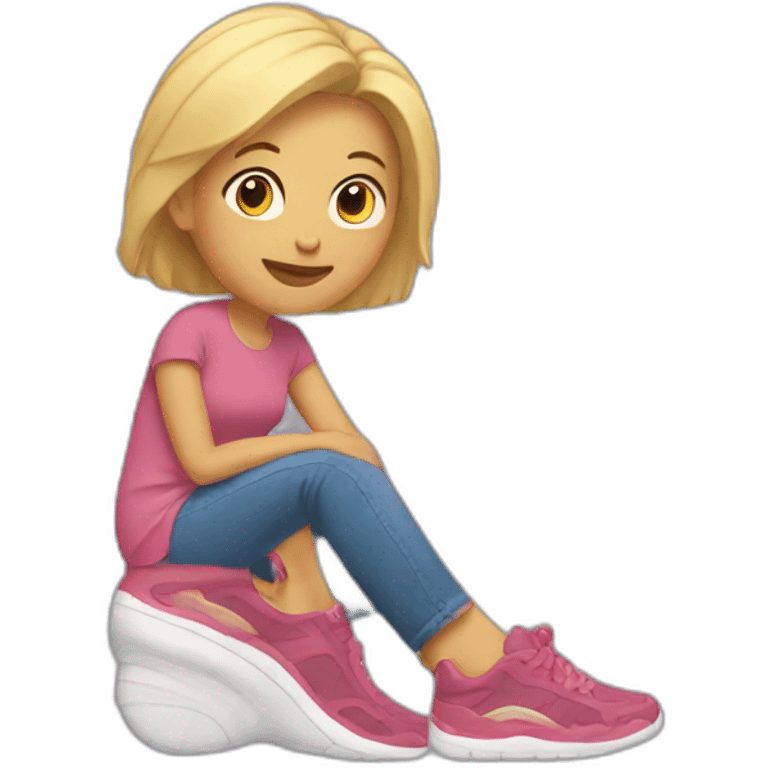 mom with a shoe emoji