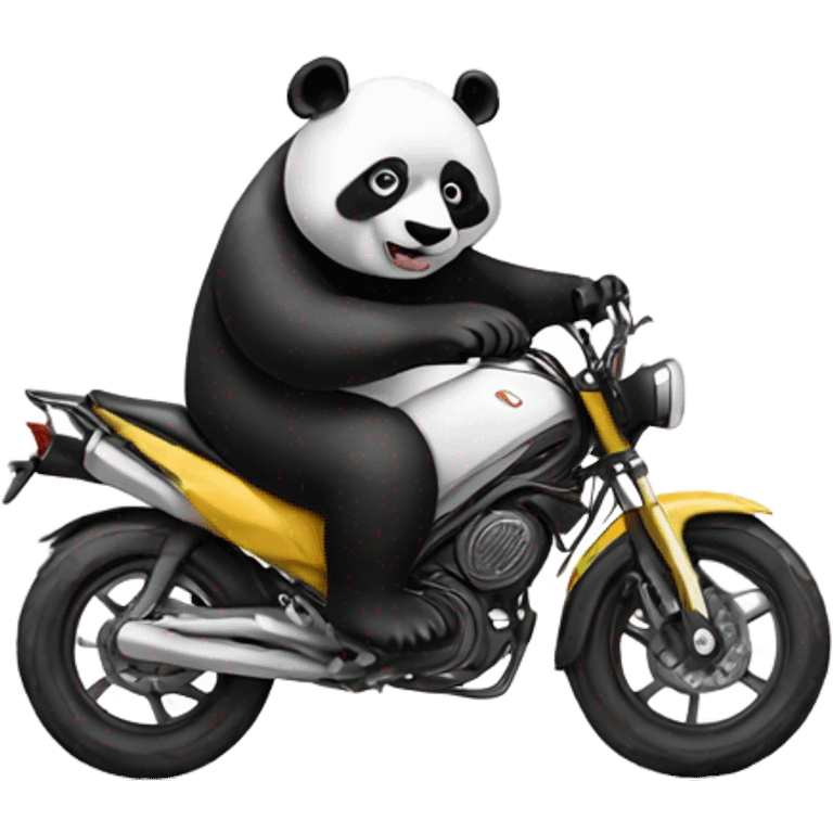 Panda on a bike emoji