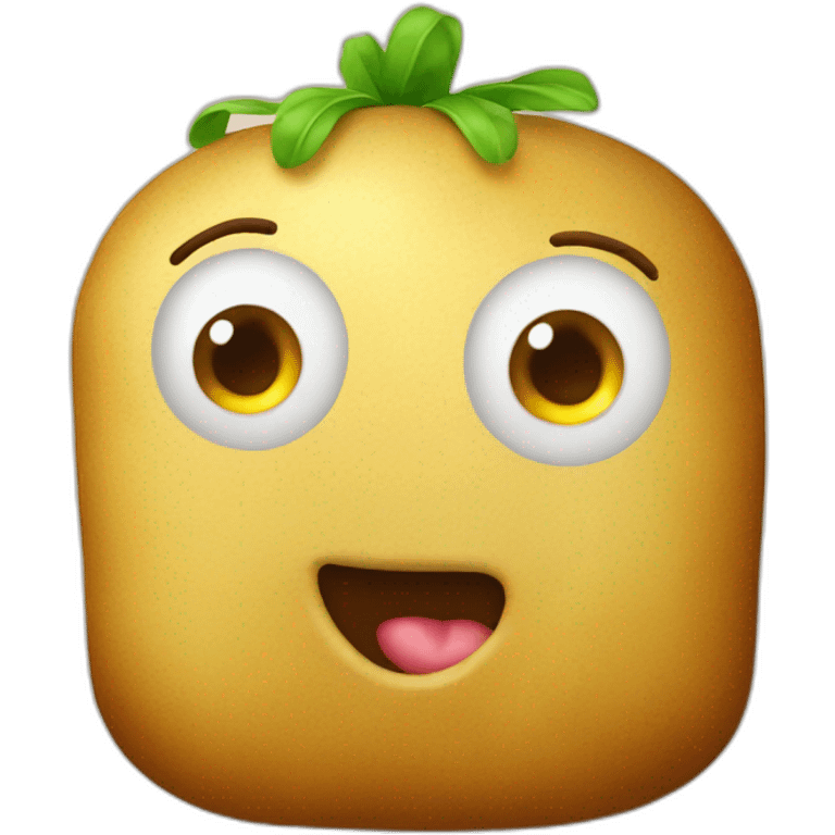 Potato birthday cake emoji