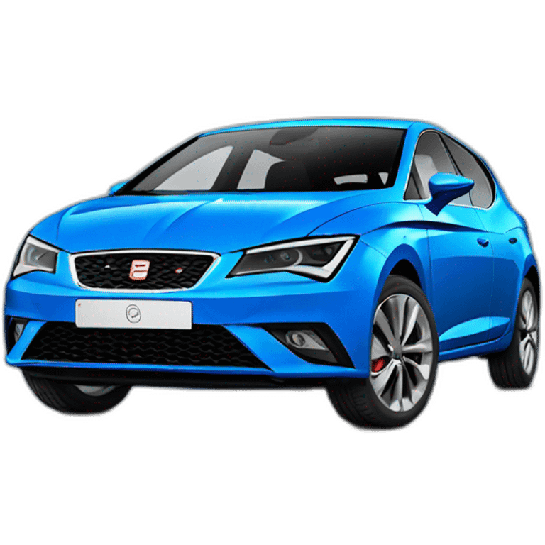 seat leon electric blue front emoji