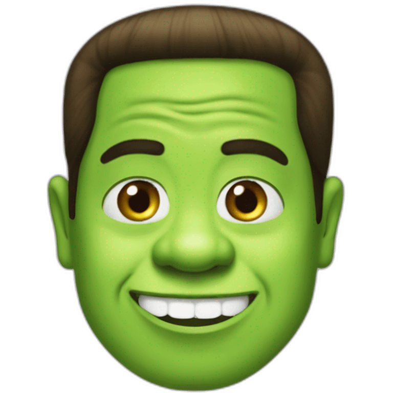 jokowi green face like shrek emoji