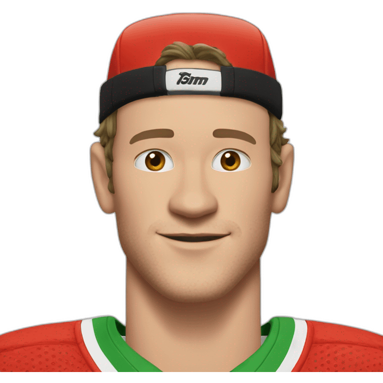 Jonathan Toews as rainbow beach bum emoji