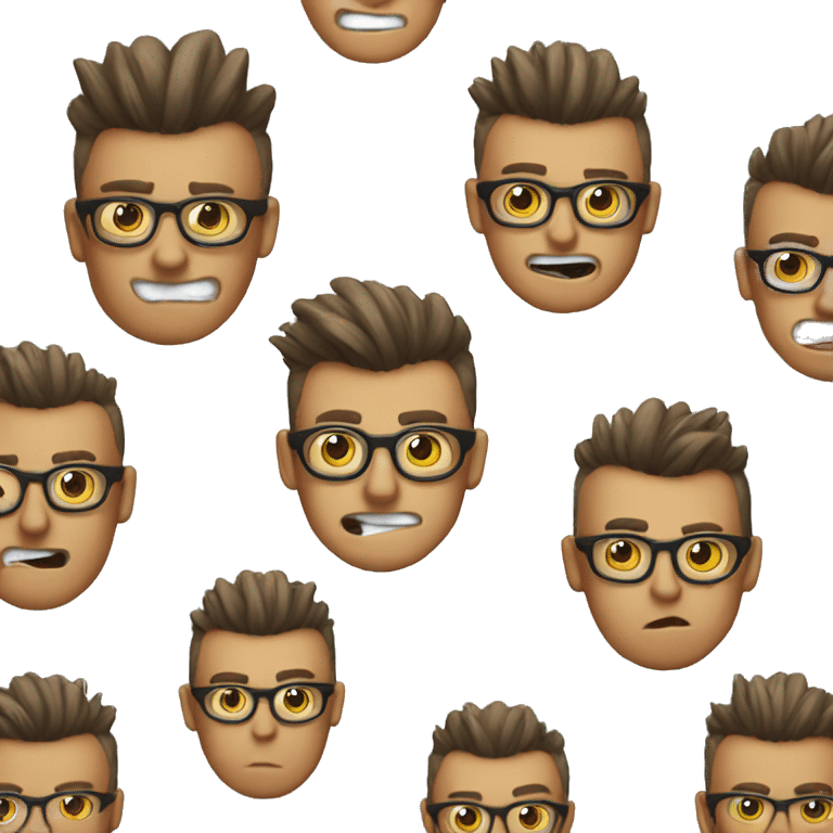 nerd emoji with mohawk emoji