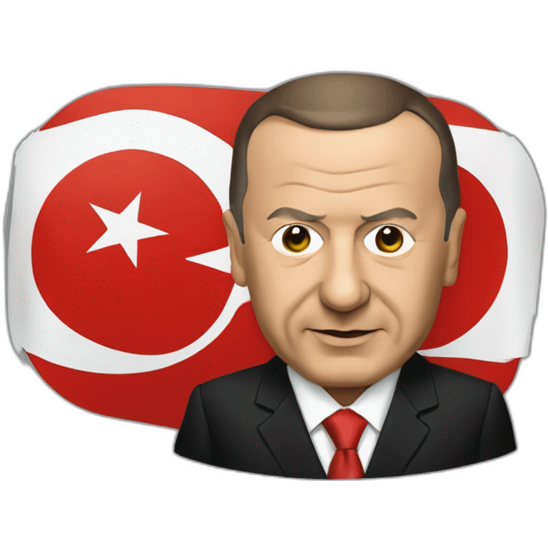 recep tayyip erdogan turkey flag emoji