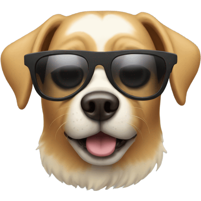 Dog with sunglasses emoji