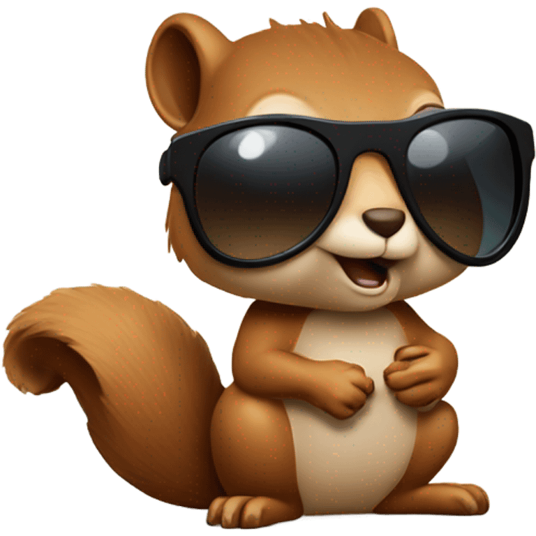 Blindsquirrel with dark sunglasses gets the acorn emoji