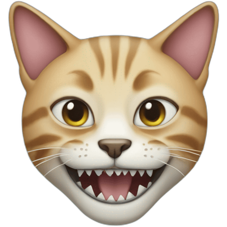 cat with shark teeth emoji