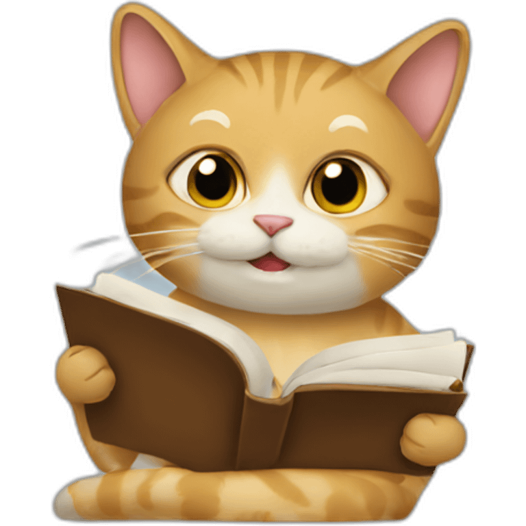 cat writting a report emoji