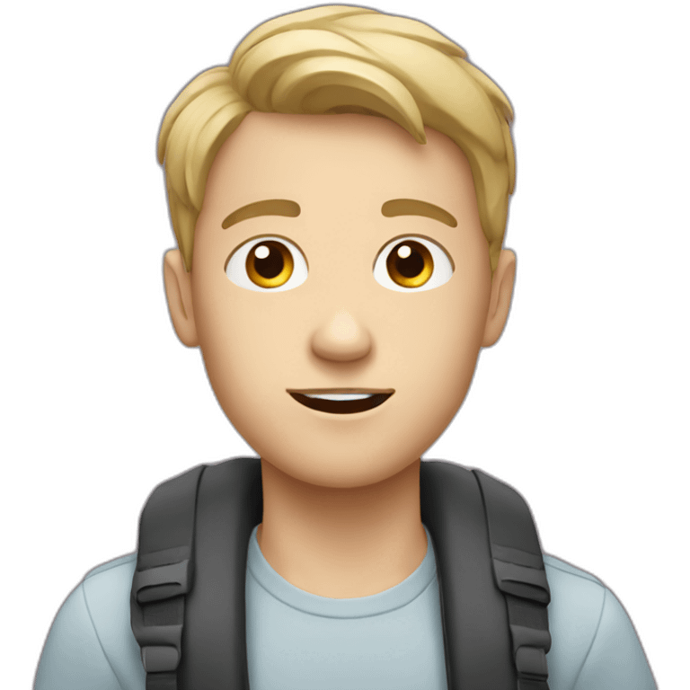 white boy with a podcast emoji