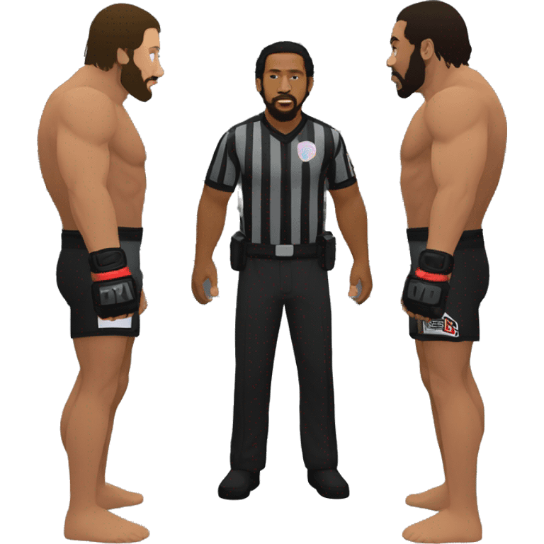 ufc referee herb dean making a stoppage in the octagon emoji