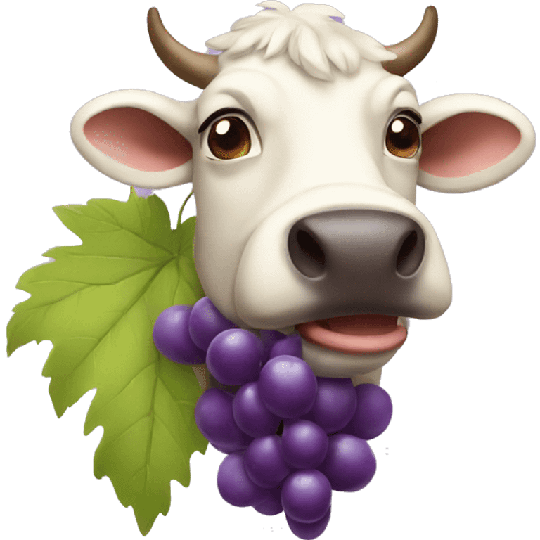 Grapes cow emoji