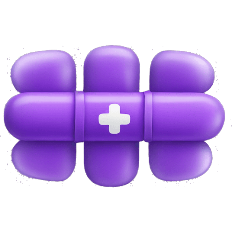 Purple medicine pills emoji