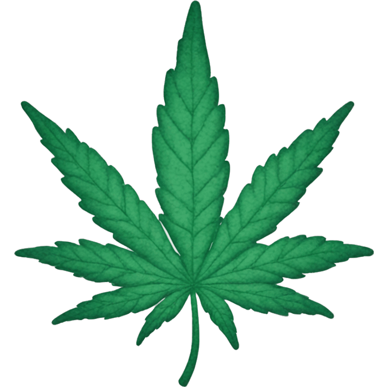 weed leaf with smoke emoji