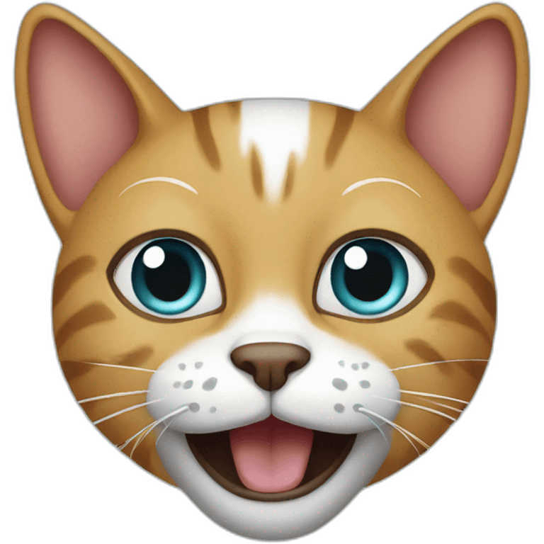 Crazy cat emoji