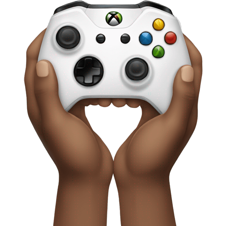 A hand holding an xbox controller emoji