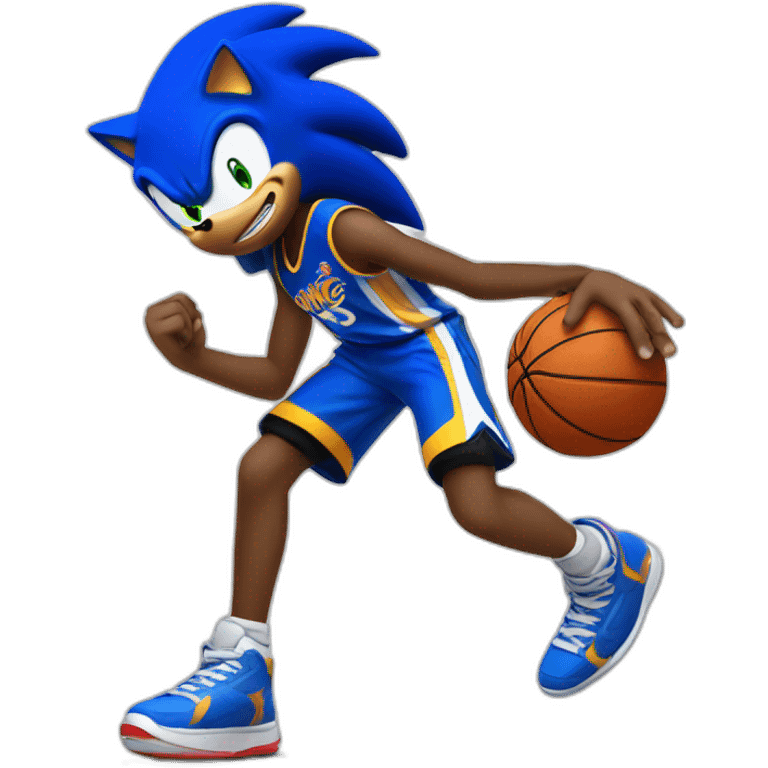 Sonic qui joue au basketball emoji